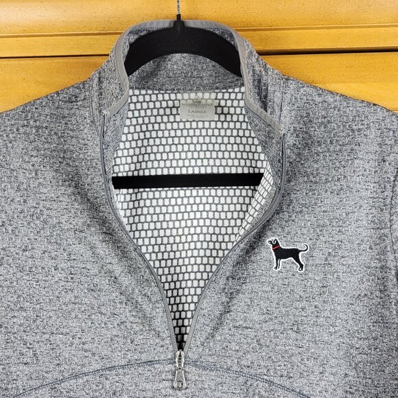 Kate Lord Grey Quarter Zip Pullover Athletic Jacket Dog Logo - L - Picture 3 of 7